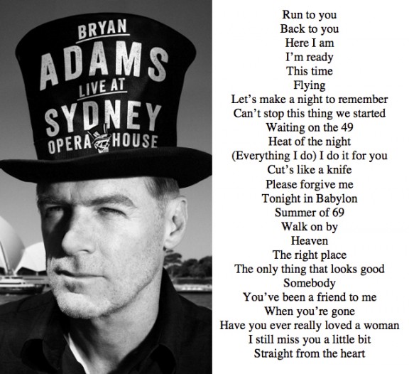 Bare Bones Tour Bryan Adams